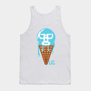 Lucha Ice Cream Logo PIXEL BLUE Tank Top